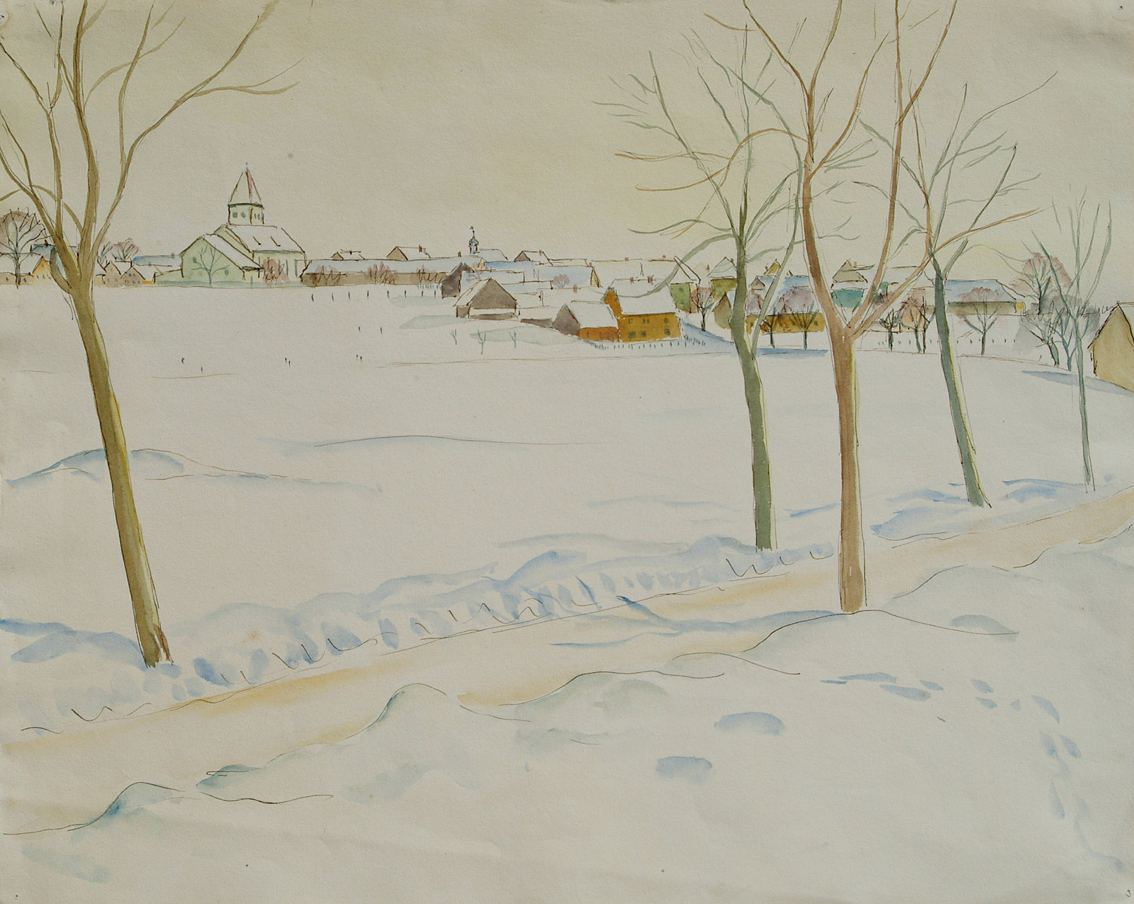 Dorf im Winter