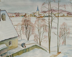 Kleinstadt im Winter 2
