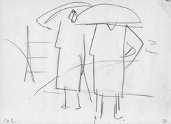 Zwei Frauen mit Schirmen / Ostern, Ebdf.